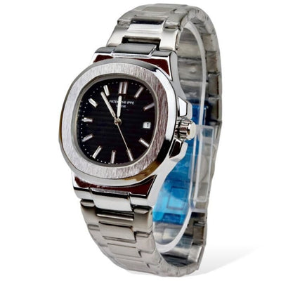 Patek Philippe Silver With Black Dial